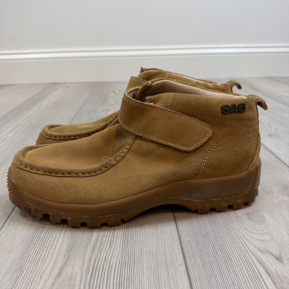 SAO by Stacy Adams Mens Tan Suede Moc Toe Chukka Boots 10M 63108-06
